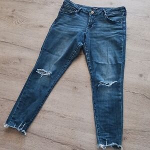 Trendy Distressed Denim Skinny Jeans Dear John Size 29